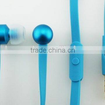 2015 Hot Product Blue Stereo Aluminium Earphone