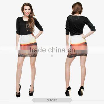 hot mini skirts photos girls tight slim mini skirt high quality 3d digital full print custom hot sale tube stretchy skirt