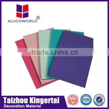 Alucoworld aluminum composite sheet multicolor unbroken pe and pvdf paint for acp