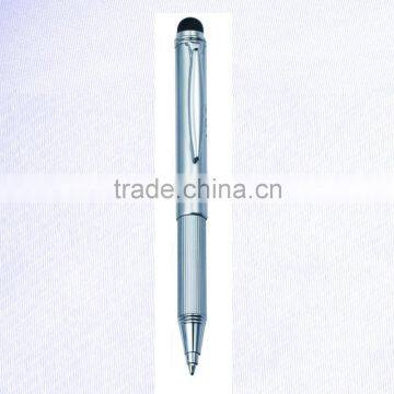 2 in 1 Metal Retractable Touch Screen Stylus Pen,Aluminum Material Stylus Ball Pen