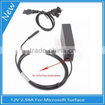 Hot selling 12V 2.58A 5V 1A Power Charger 36W AC Adapter For Microsoft Surface Pro 3
