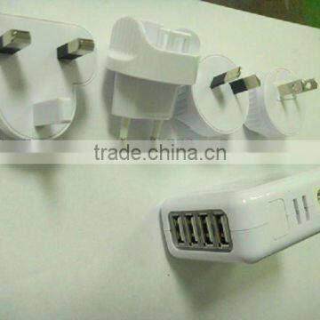 Worldwide portable Universal travel adapter with 4 USB output