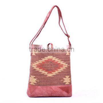 Natural Fibres Wool Jute Rug Handmade Bags