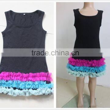 2016Hot Wholesale Baby Girls Lce&Cotton Dress girls Breathable Ruffles Dress