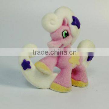 Moon and Star Decoration Flocking Little Pony.Small Promotion Gift.