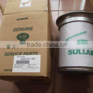 Compressed air spare parts / sullair oil separator parts / compressor air oil separator