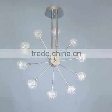 round LED modern chandelier&pendant made of glass +metal