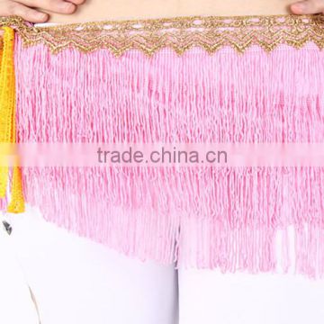 Cute Pink Fashional Belly Dance Tassel Belts For Dance