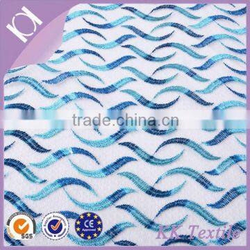 China lace market voile ribbon pattern navy blue lace fabric