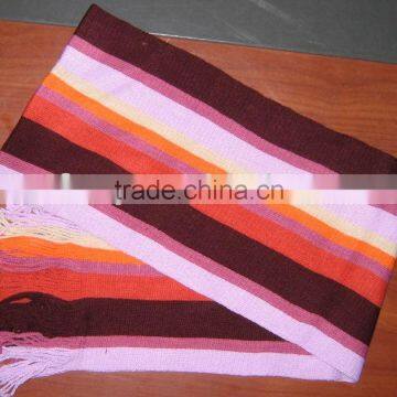 Scarf with red and white stripe