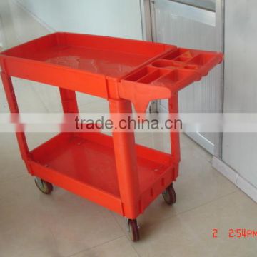 2 shelf plastic service cart