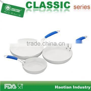 High Quality aluminum ceramic coated 3pcs fry pan set