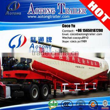 V shape powder material 3 axles 60tons bulk cement tank semi trailer for Pakistan