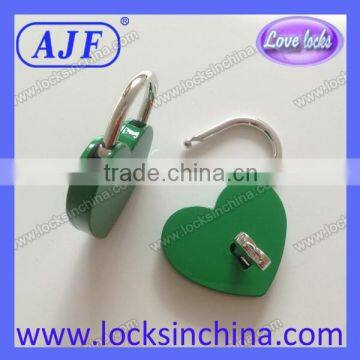 AJF Green Heart Shape Padlocks With Key for Wedding Decoration photo-2