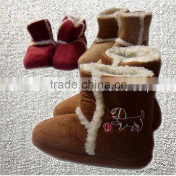 Winter thermal cotton-padded waterproof anti-slip soles slippers,home floor microsuede dog play ball warmly children boots