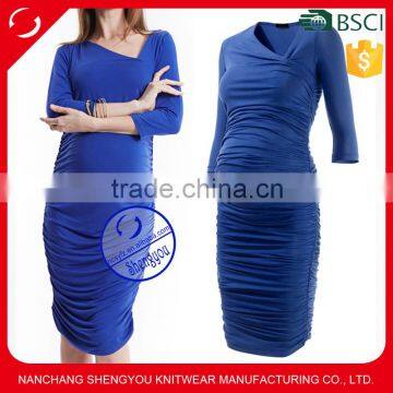 Custom fashion workout plain pregnant women model cotton maternity dresses