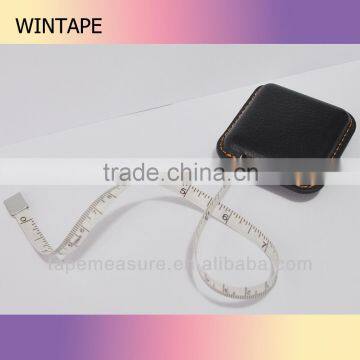 Custom printed genuine leather case measuring tape