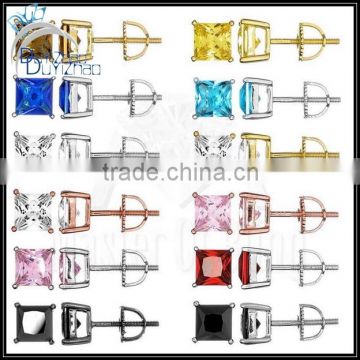 brass jewelry wholesale cz stud earrings