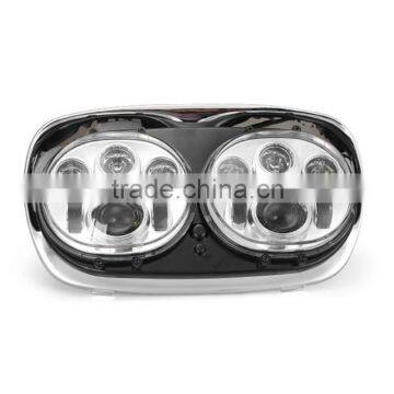 Harley Headlamp Double 5 3/4 Inch Round Daymaker Harley Roa-d Glide Custom LED Motorcycle Headlight photo-3