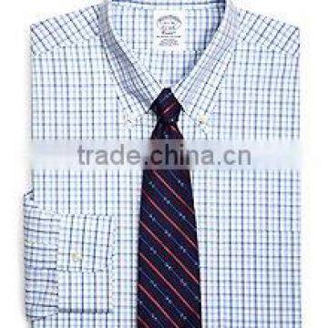 mens dress shirts / Mens fine stripe dress shirt / Pure Cotton Triple Collar Mens Dress Shirts / double collar dress shirt