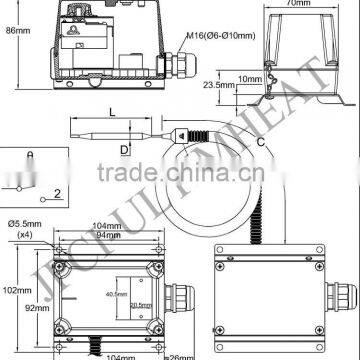 Y1G8 IP65 Aluminum Enclosure Bulb and Capillary Thermostat photo-2