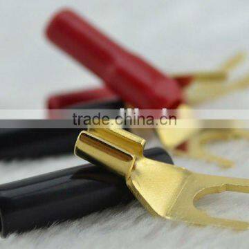 GOLD Plated Solderless Eico Amp Speaker Banana Spade connector