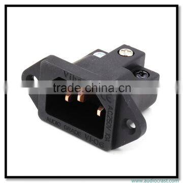 OEM Pure Copper Power socket IEC balck Audio Grade Pure Red Copper IEC Inlet Socket