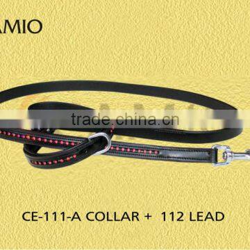 CE 111 A + 112 Diamond Dog leads with collar