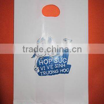 HDPE/LDPE/MDPE Die Cut Plastic Bag Plastic Grocery Bag Customized Printting photo-3