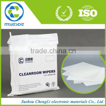 dustless hot sell lint-free disposable semiconductor use polyester cleanroom wiper