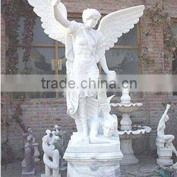Bronze Angel Statue Marble Stone Hand Sculpture Carving For Home, Church