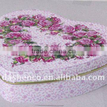 heart shaped tin packaging box