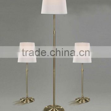 2015 New UL sliver metal hotel lamps set for decoration with UL