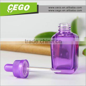 15ml childproof screw cap square olive oil glass dropper bottles