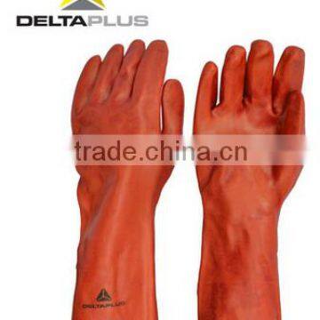 PVC-coated anti-acid and chemical 35cm lining cotton safety gloves
