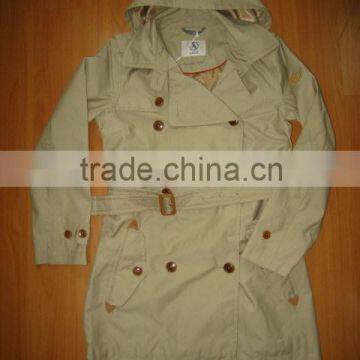 2015 Imm shipment high quality all climate ladies long trench jacket