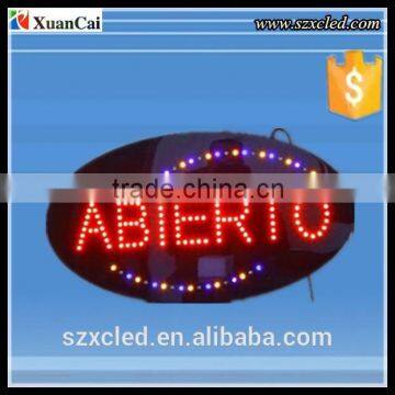 2015,ultra bright,energy saving,spanish,led open sign/display/billboard