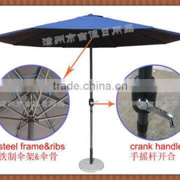 PCWF-3MB 300CM steel frame cotton fabric open air umbrella