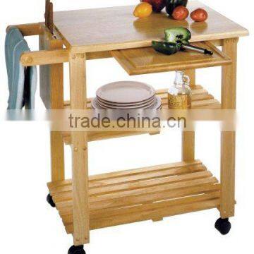 Wood Kitchen Island With Cutting Board photo-2