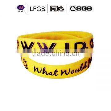 Silicone Wrist Band With Country Logo Printed , Factory Direct Supply Cheap Custom Silicone Bracelet photo-2
