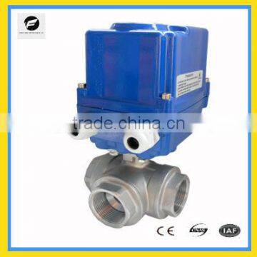 CTB-005 3 way electric ball valve flange type for water treatment