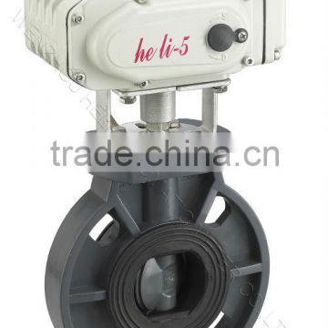 plastic butterfly valve with electric actuator(standard type)