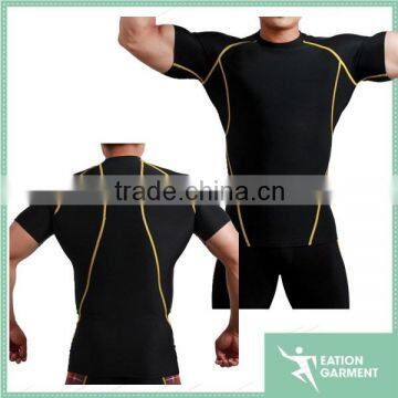 quick dry mens fitnessgym wear compression short sleeve t-shirts