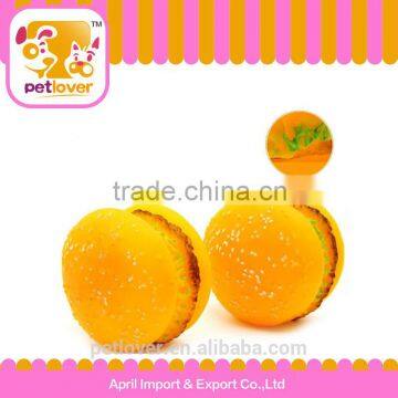 Hamburg Shape Squeaky Pet Toy for Wholesale