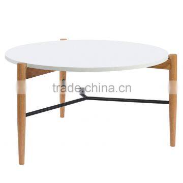 Fresh design modern 90cm round coffee table, wooden coffee table from factory