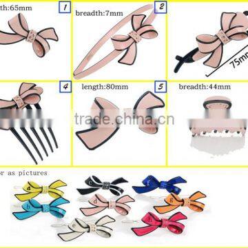 jewelry hair accessory set, rhine stone luxury flower hair clip set for girls, fancy hair barrette set wholesale in china