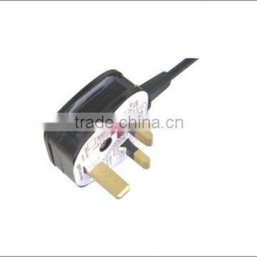 UK type plug/uk 3 pin power cord/uk power cable