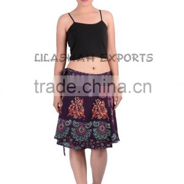 2720 Rayon Mandala Block Printed Mini Skirt Garments ladies fashion skirts woman skirt suit long rayon skirts