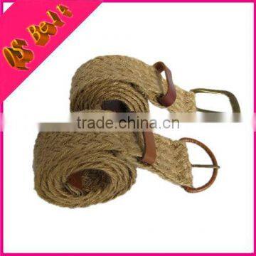 Fashion Rural Style Eco-friendly Hemp Braided Rope Belts For Men