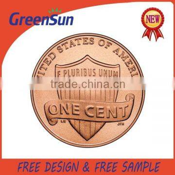 Copper Plated Metal Collector Coin